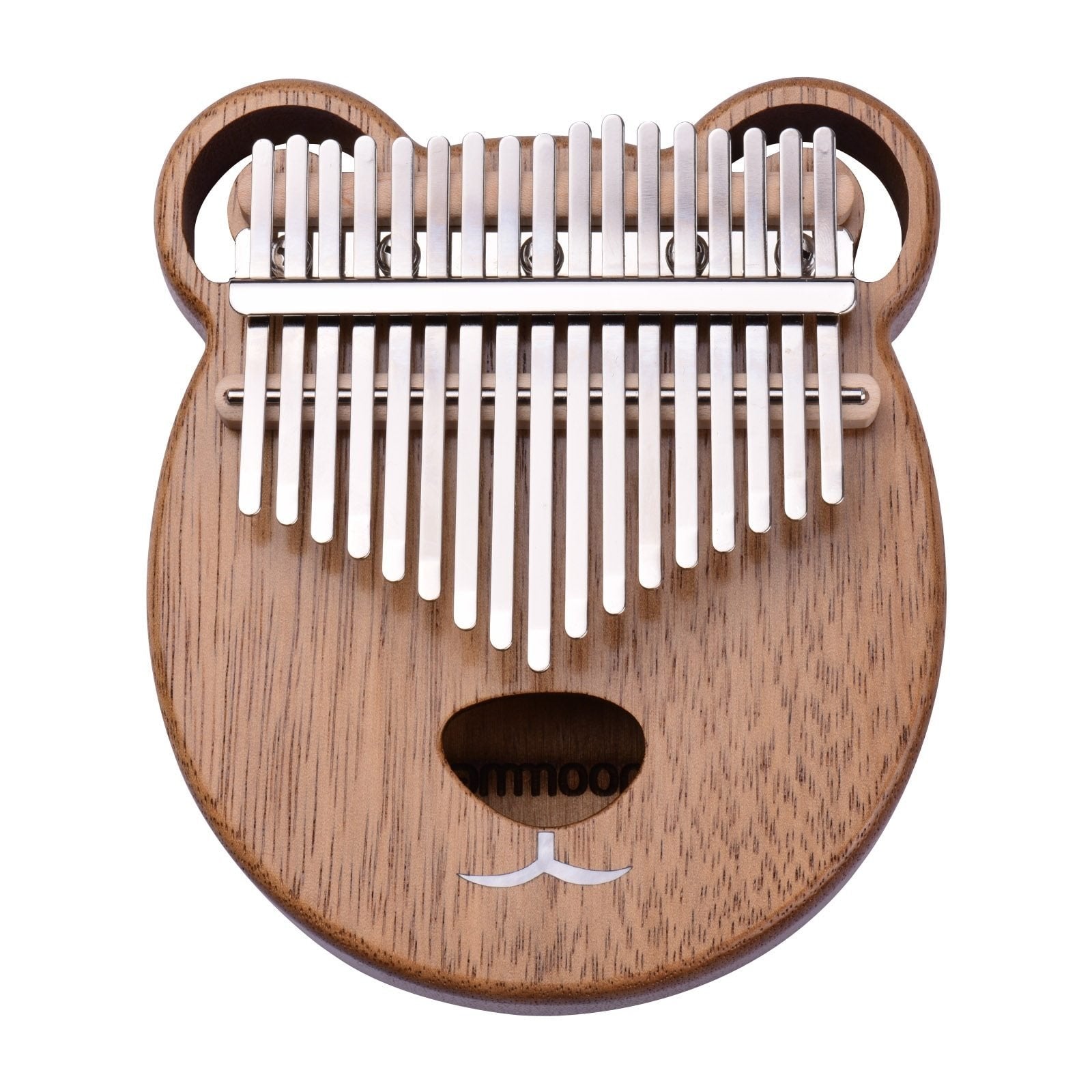 ammoon 17 Key Kalimba Portable C Tone Thumb Piano Solid Walnut Wood Finger  Precussion with Tuning Hammer Wiping Cloth